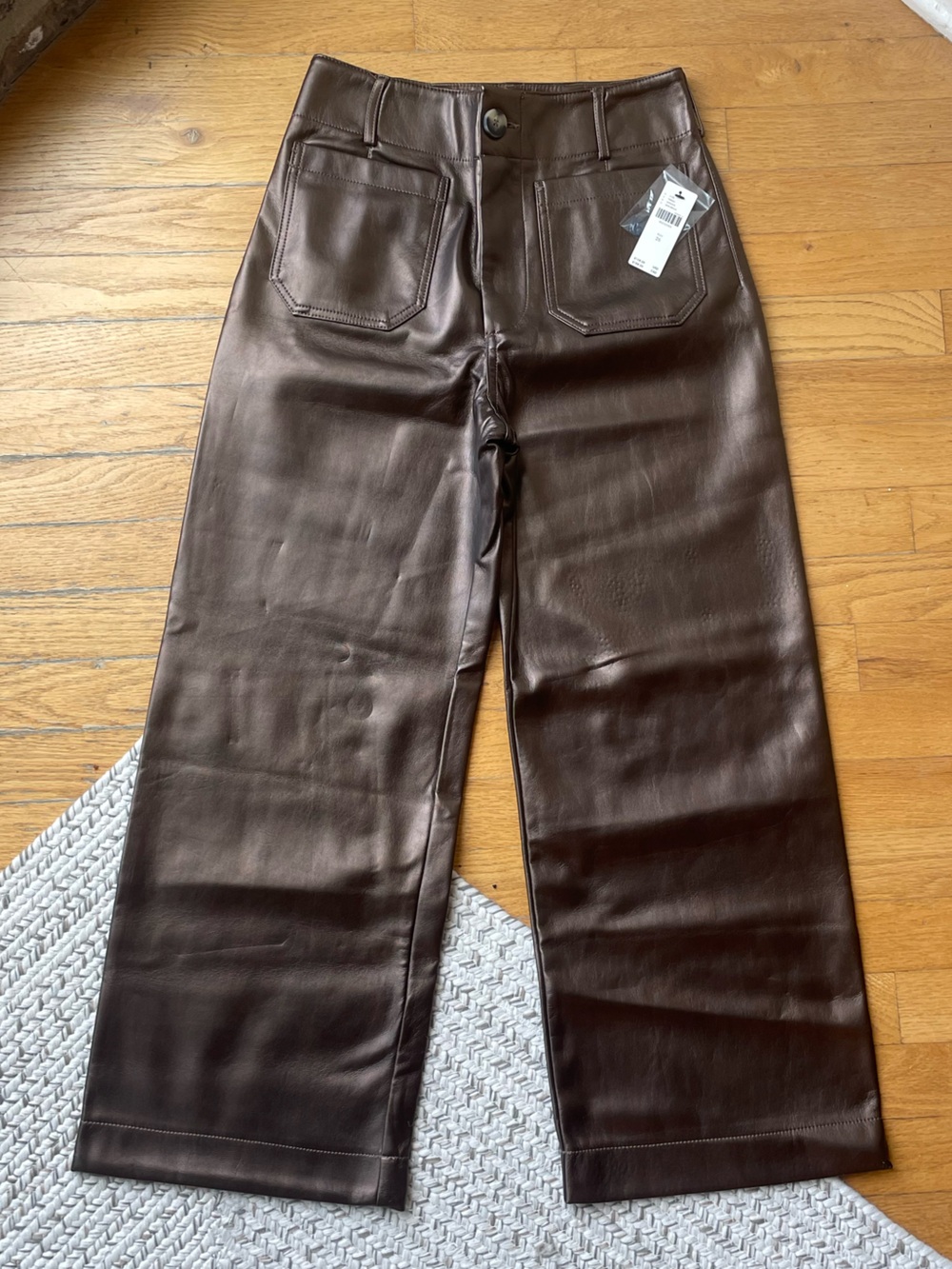 Maeve Dark Brown Shine Faux Leather Colette